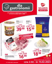 Gazetka promocyjna Selgros - Oferta dla gastronomii - Gazetka - ważna od 15.02 do 15.02.2023 - strona 1 - produkty: Chrzan, Masło klarowane, Makaron, Sos, Surówka, Karkówka wieprzowa, Tran, Masło, LG, Fa