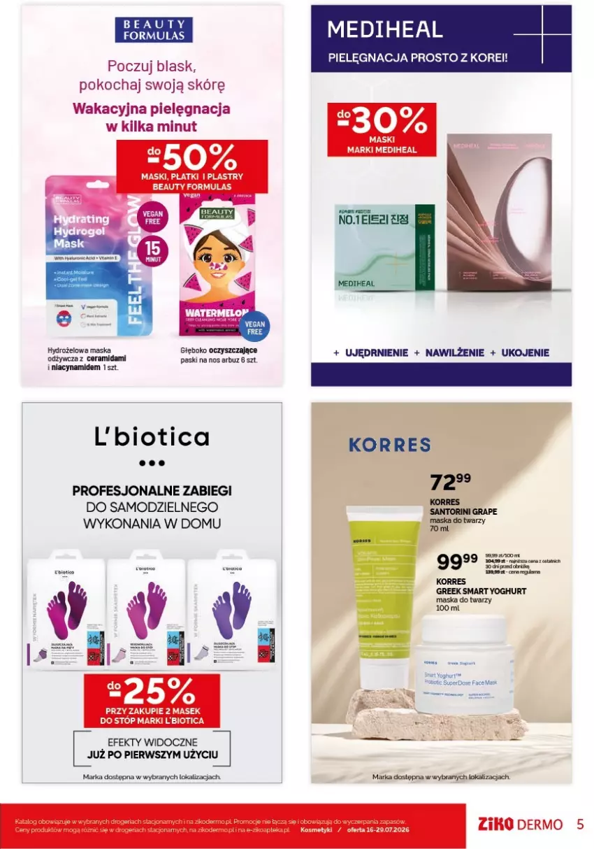 Gazetka promocyjna Ziko - Gazetka Ziko Dermo - ważna 16.07 do 29.07.2026 - strona 5 - produkty: Apteka, Arbuz, Fa, Koc, Maska, Maska do twarzy, Mop
