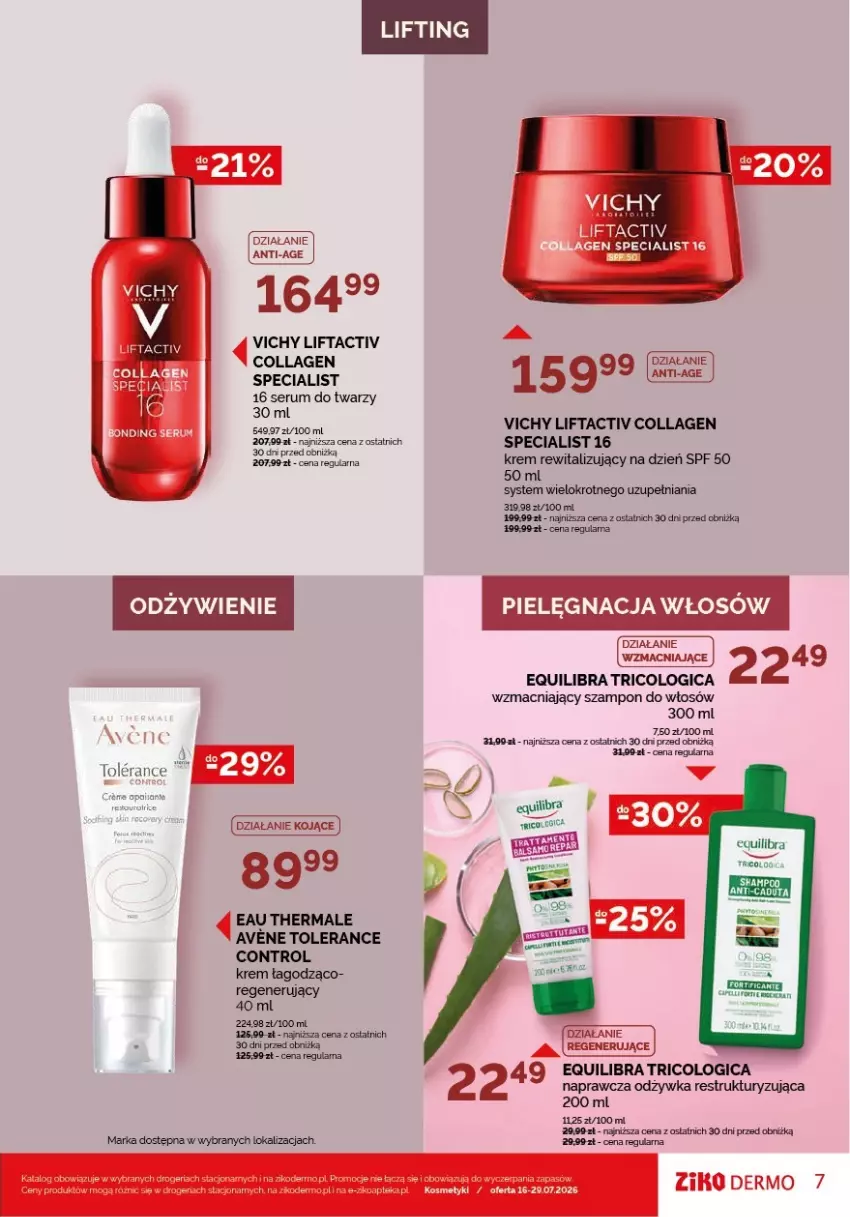 Gazetka promocyjna Ziko - Gazetka Ziko Dermo - ważna 16.07 do 29.07.2026 - strona 7 - produkty: Control, Gra, LG, Pielęgnacja włosów, Rum, Ser, Serum, Serum do twarzy, Szampon, Tago, Tatra, Vichy