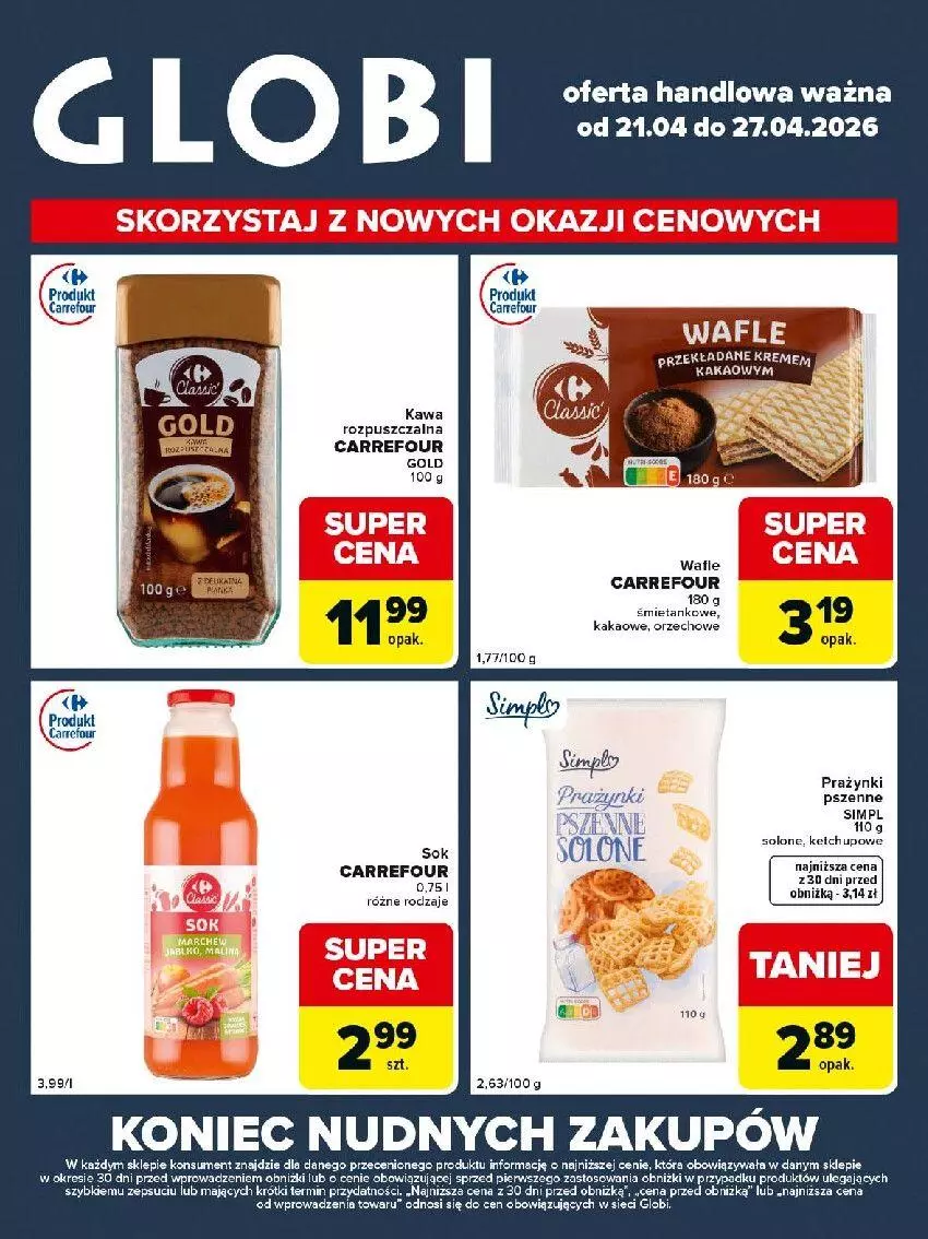 Gazetka promocyjna Carrefour - Gazetka Globi - ważna 21.04 do 27.04.2026 - strona 2 - produkty: Fa, Kakao, Kawa, Kawa rozpuszczalna
