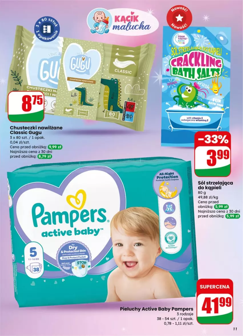 Gazetka promocyjna Dino - Gazetka 15 / 2026 - ważna 08.04 do 14.04.2026 - strona 11 - produkty: Chusteczki, Pampers, Sól