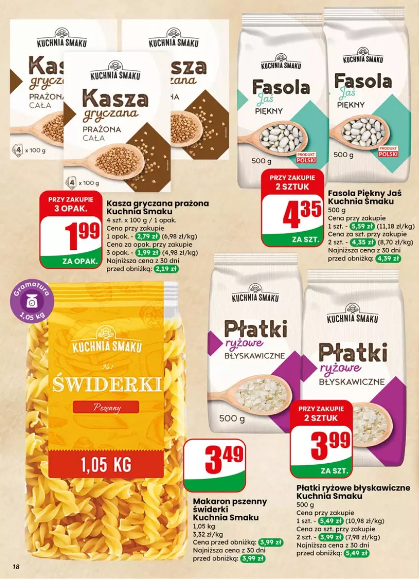 Gazetka promocyjna Dino - Gazetka 15 / 2026 - ważna 08.04 do 14.04.2026 - strona 18 - produkty: Fa, Fasola, Gry, Kasza, Kuchnia, Makaron, Płatki ryżowe, Ryż