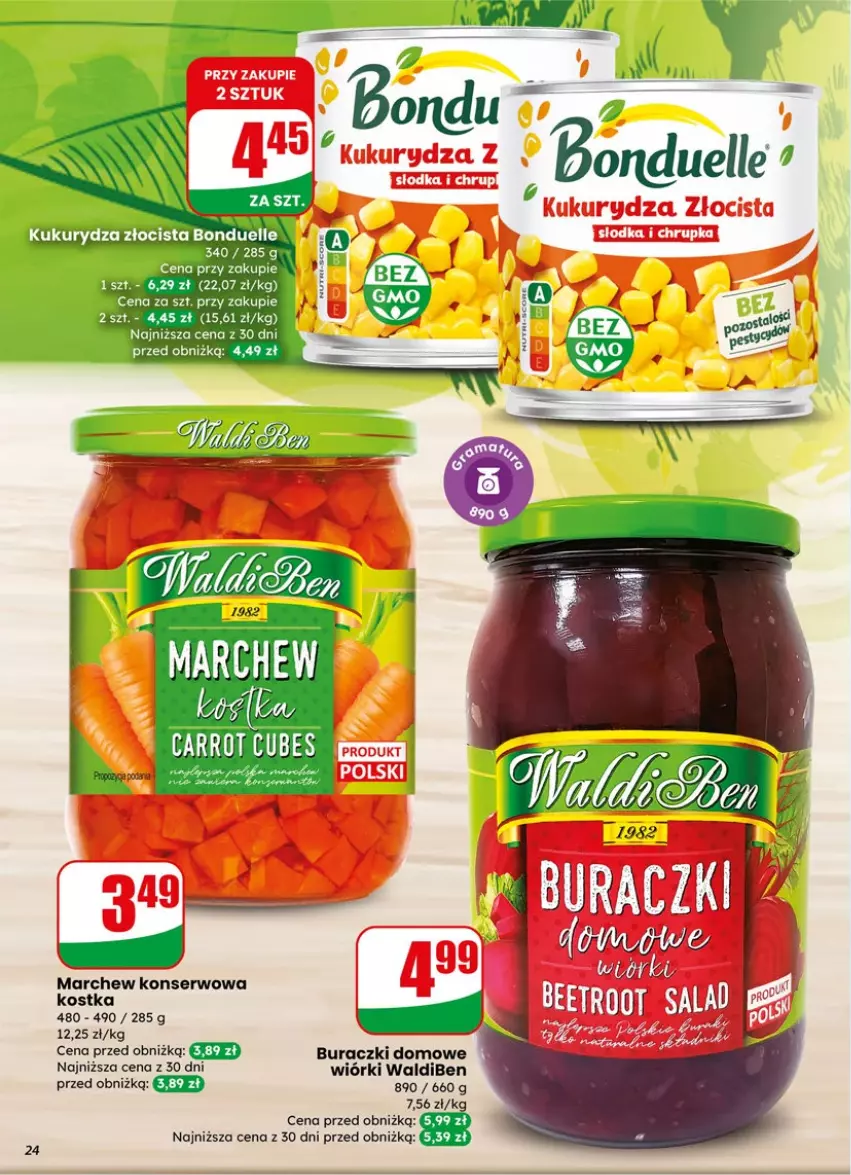 Gazetka promocyjna Dino - Gazetka 15 / 2026 - ważna 08.04 do 14.04.2026 - strona 24 - produkty: Bonduelle, Buraczki, Kukurydza, Ser