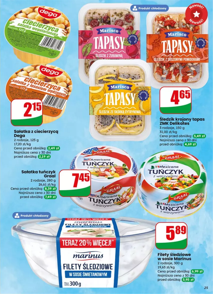Gazetka promocyjna Dino - Gazetka 15 / 2026 - ważna 08.04 do 14.04.2026 - strona 25 - produkty: Dega, Gra, Graal, Sałat, Sałatka, Sos, Tuńczyk, Warzywa