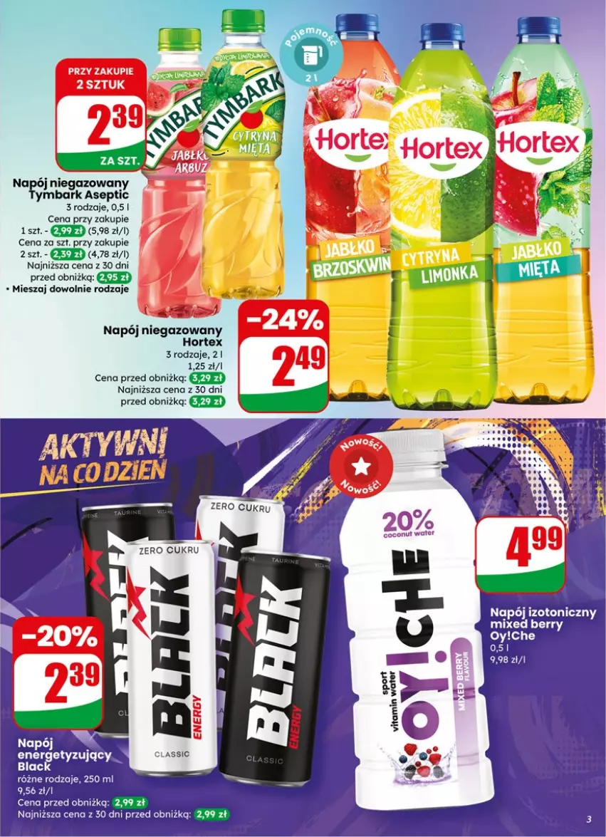 Gazetka promocyjna Dino - Gazetka 15 / 2026 - ważna 08.04 do 14.04.2026 - strona 3 - produkty: Hortex, Napój, Napój izotoniczny, Napój niegazowany