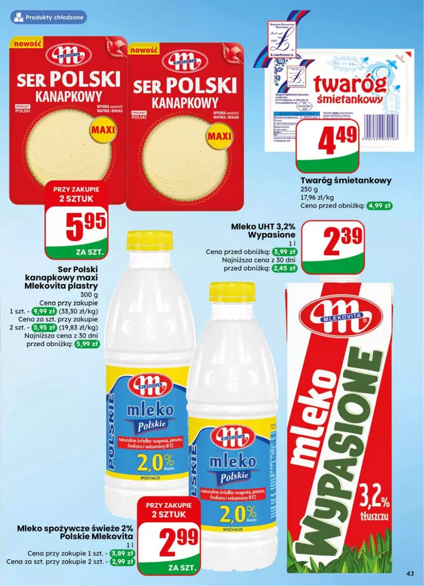 Gazetka promocyjna Dino - Gazetka 15 / 2026 - ważna 08.04 do 14.04.2026 - strona 43 - produkty: Fa, Mleko, Ser, Twaróg, Twaróg śmietankowy