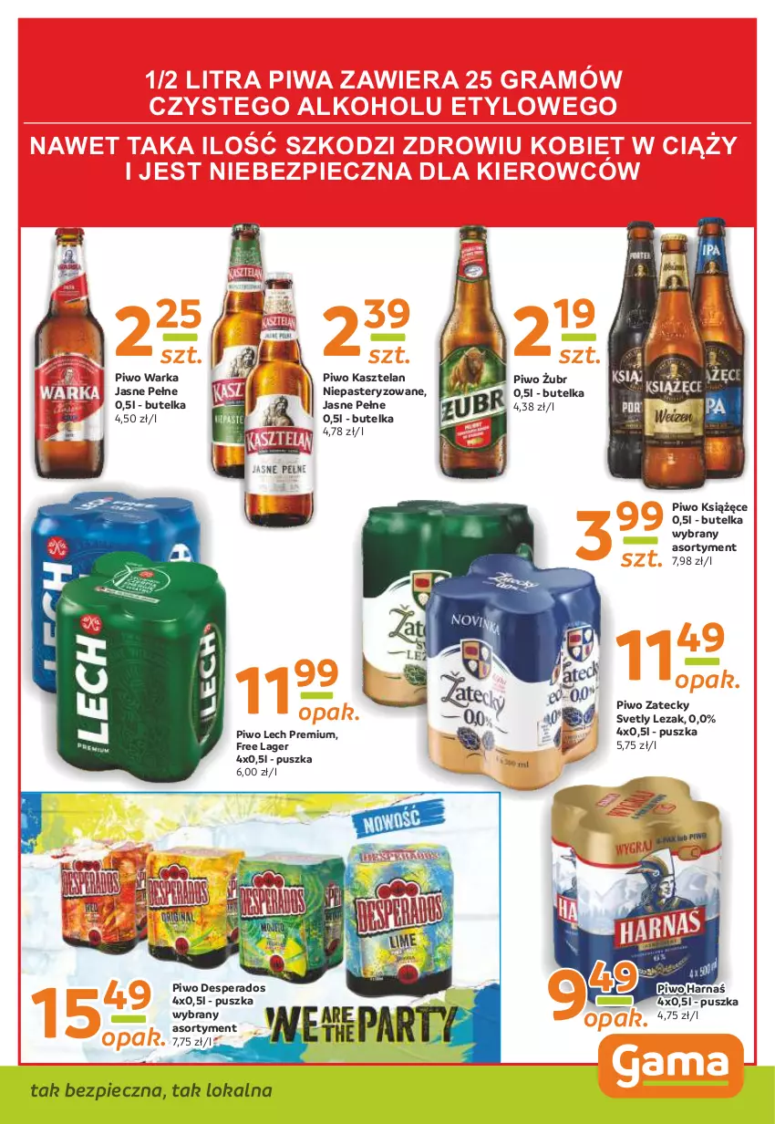 Gazetka promocyjna Gama - ważna 04.03 do 15.03.2021 - strona 11 - produkty: Desperados, Gra, Harnaś, Kasztelan, Książęce, Lech Premium, Piec, Piwa, Piwo, Warka