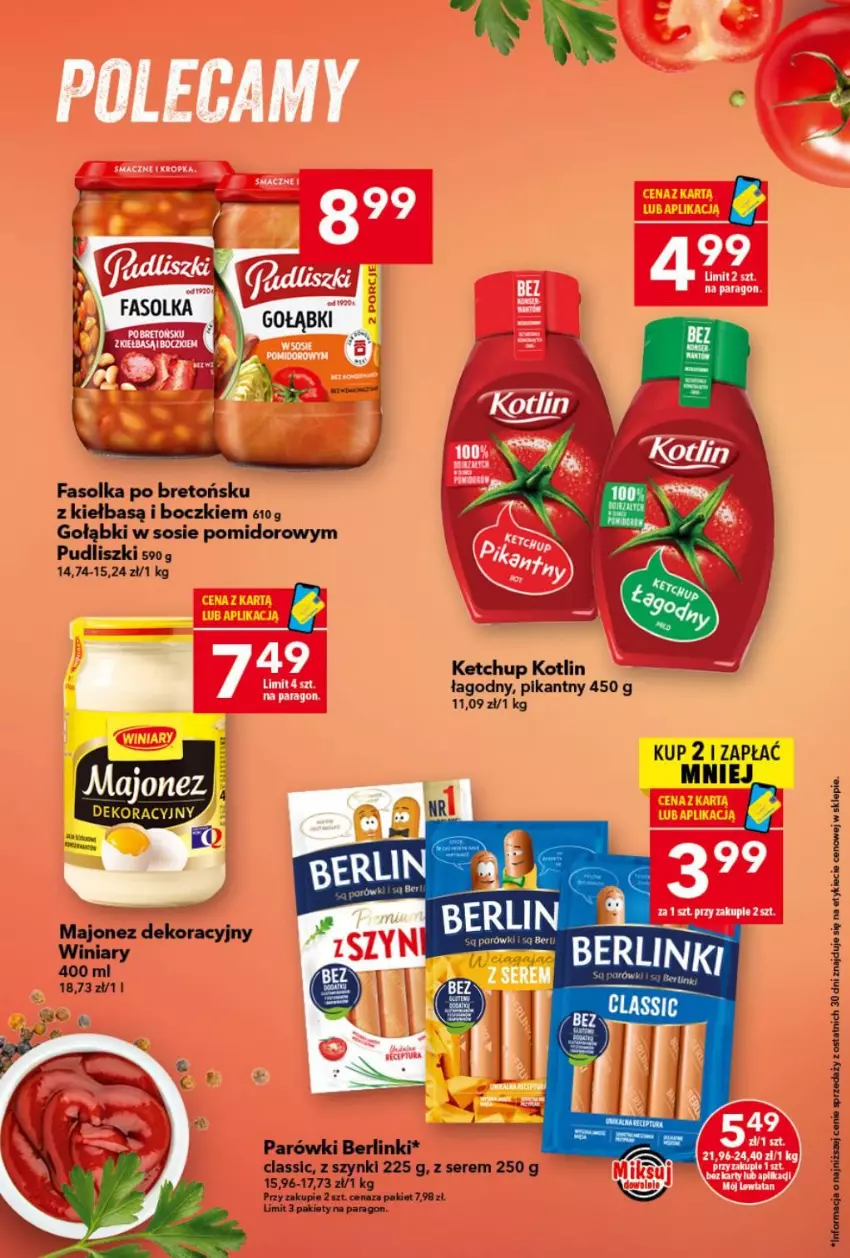 Gazetka promocyjna Lewiatan - Gazetka ogólnopolska - ważna 10.09 do 16.09.2026 - strona 4 - produkty: Berlinki, Fa, Majonez, Parówki, Pudliszki, Ser, Sos, Winiary