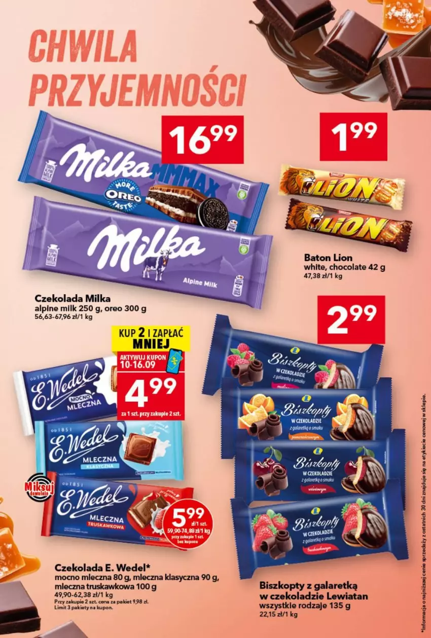 Gazetka promocyjna Lewiatan - Gazetka ogólnopolska - ważna 10.09 do 16.09.2026 - strona 6 - produkty: Baton, Biszkopty, Czekolada, E. Wedel, Fa, Gala, Lion, Milka, Oreo