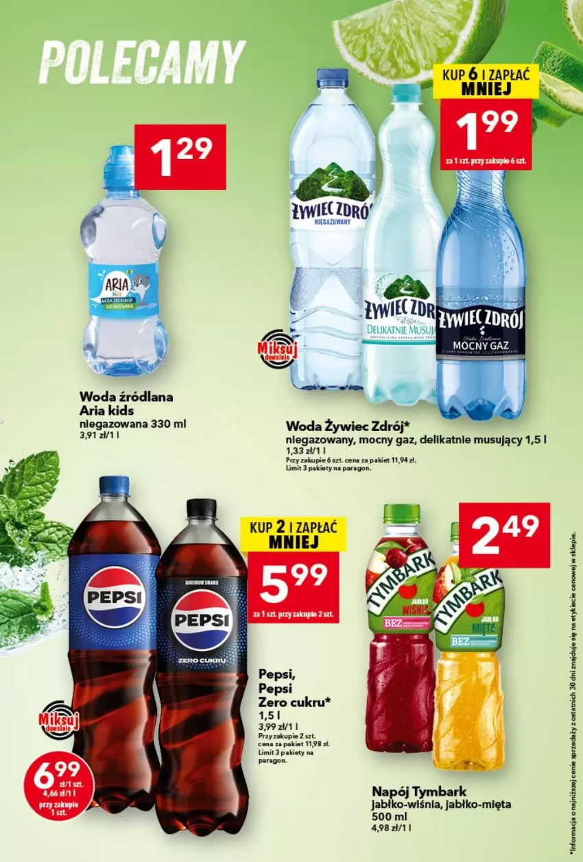Gazetka promocyjna Lewiatan - Gazetka ogólnopolska - ważna 10.09 do 16.09.2026 - strona 8 - produkty: LANA, Mięta, Mus, Napój, Pepsi, Tymbark, Woda