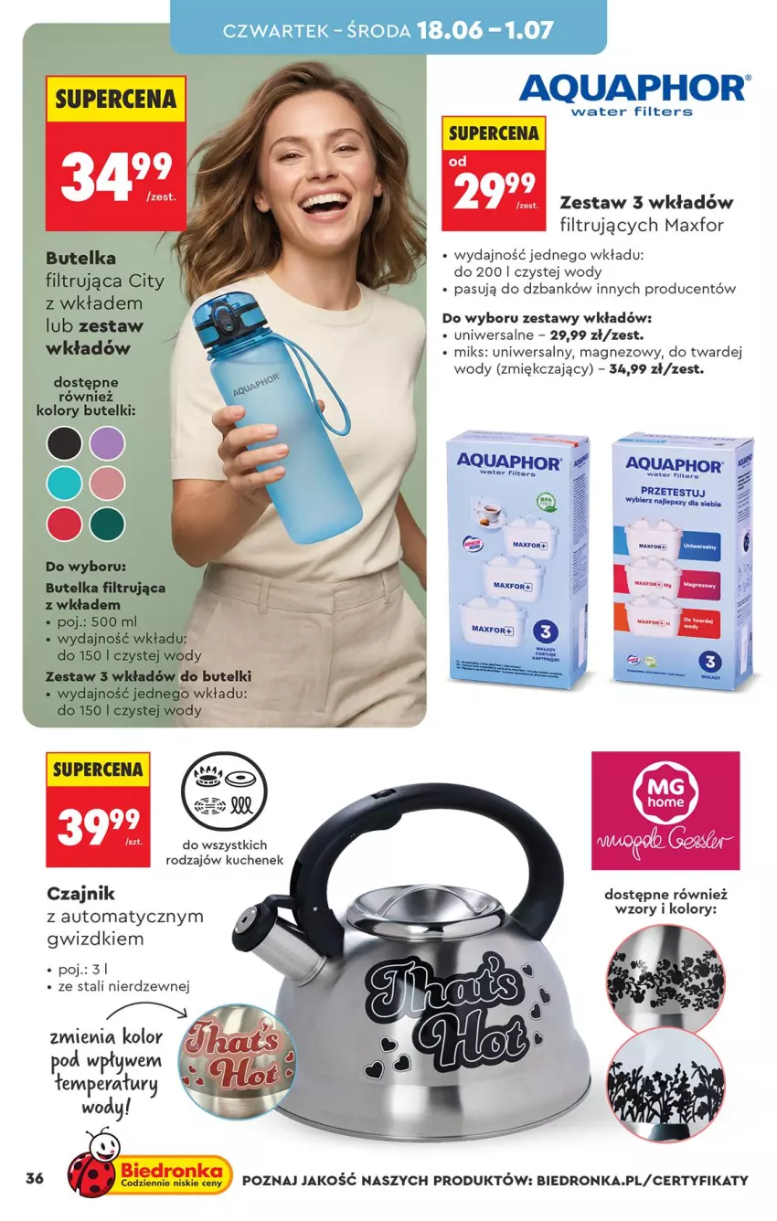Gazetka promocyjna Biedronka - Okazje Tygodnia - ważna 13.06 do 27.06.2026 - strona 38 - produkty: Aquaphor, Czajnik, Magnez, Tera