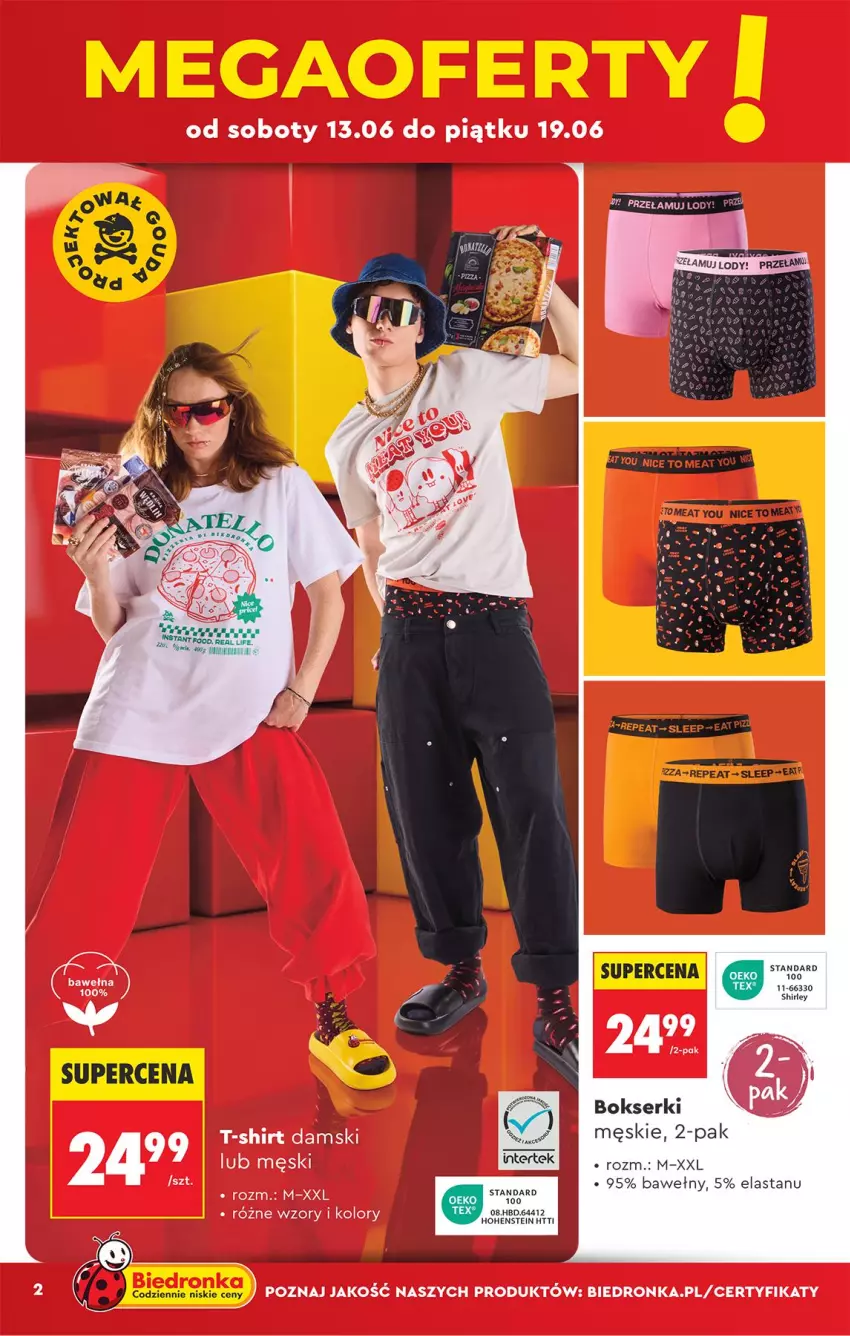 Gazetka promocyjna Biedronka - Okazje Tygodnia - ważna 13.06 do 27.06.2026 - strona 4 - produkty: T-shirt, Wełna