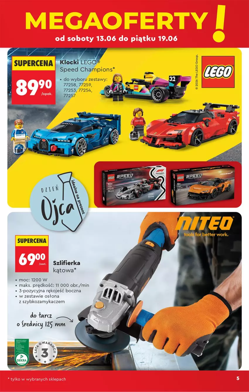 Gazetka promocyjna Biedronka - Okazje Tygodnia - ważna 13.06 do 27.06.2026 - strona 7 - produkty: LEGO, Szlifierka, Szlifierka kątowa