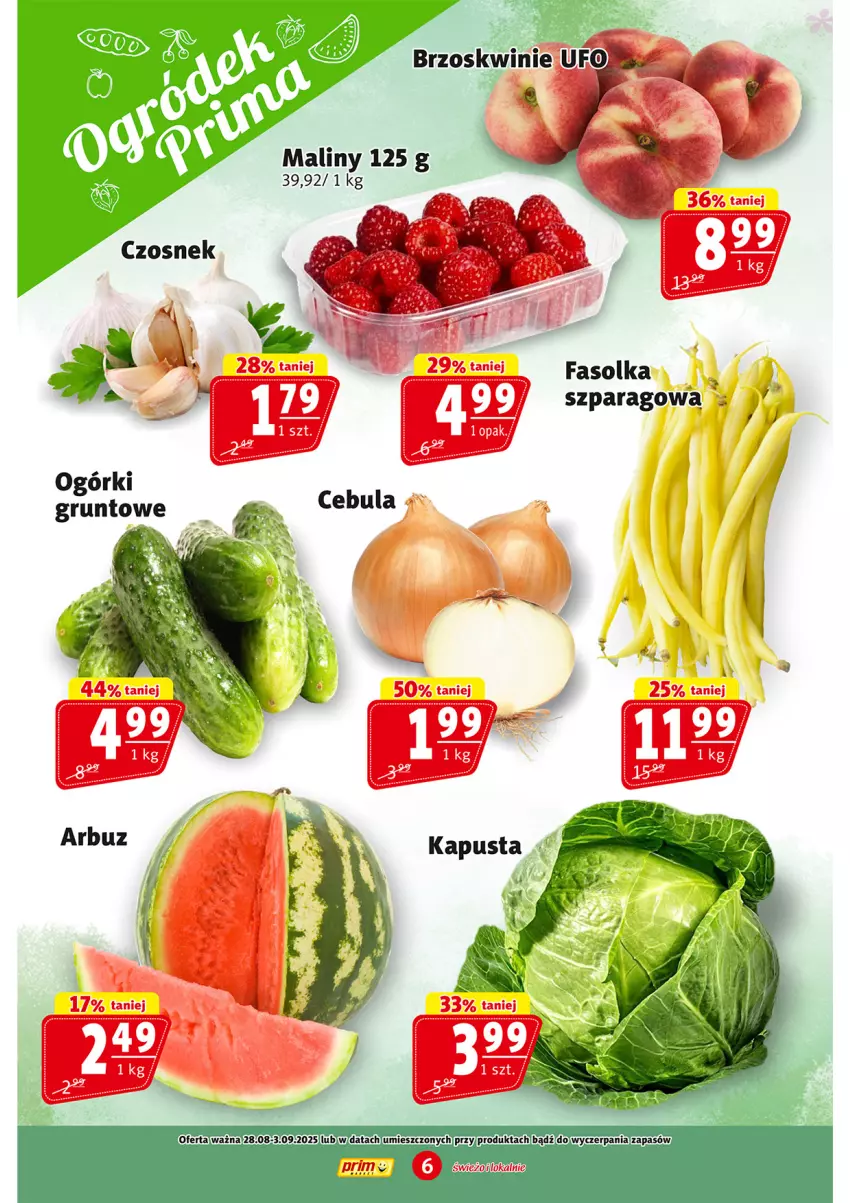 Gazetka promocyjna Prim Market - ważna 28.08 do 03.09.2025 - strona 6 - produkty: Czosnek, Fa, Maliny