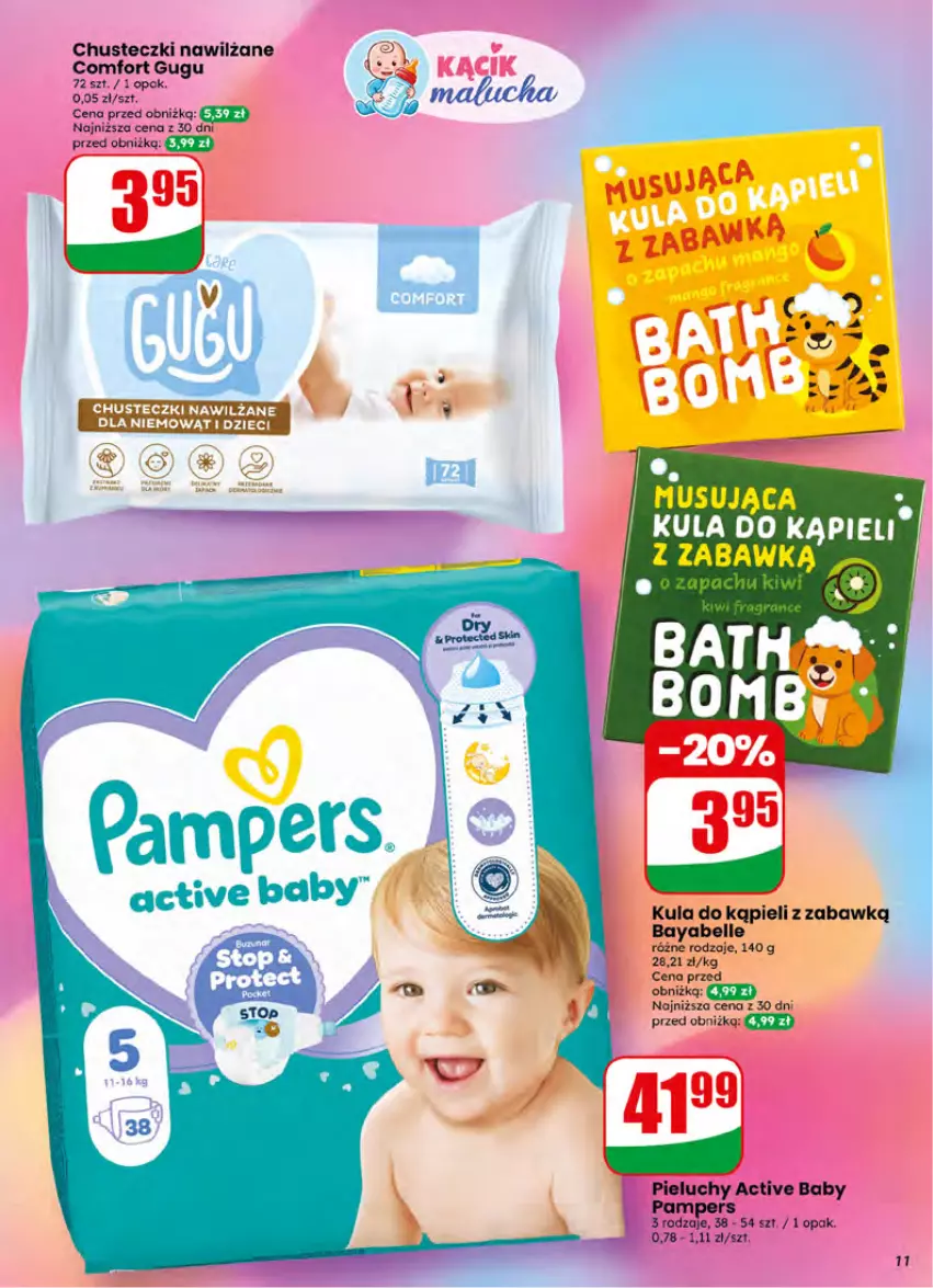 Gazetka promocyjna Dino - Gazetka 26 / 2026 - ważna 24.06 do 30.06.2026 - strona 11 - produkty: Chusteczki, Pampers, Pieluchy