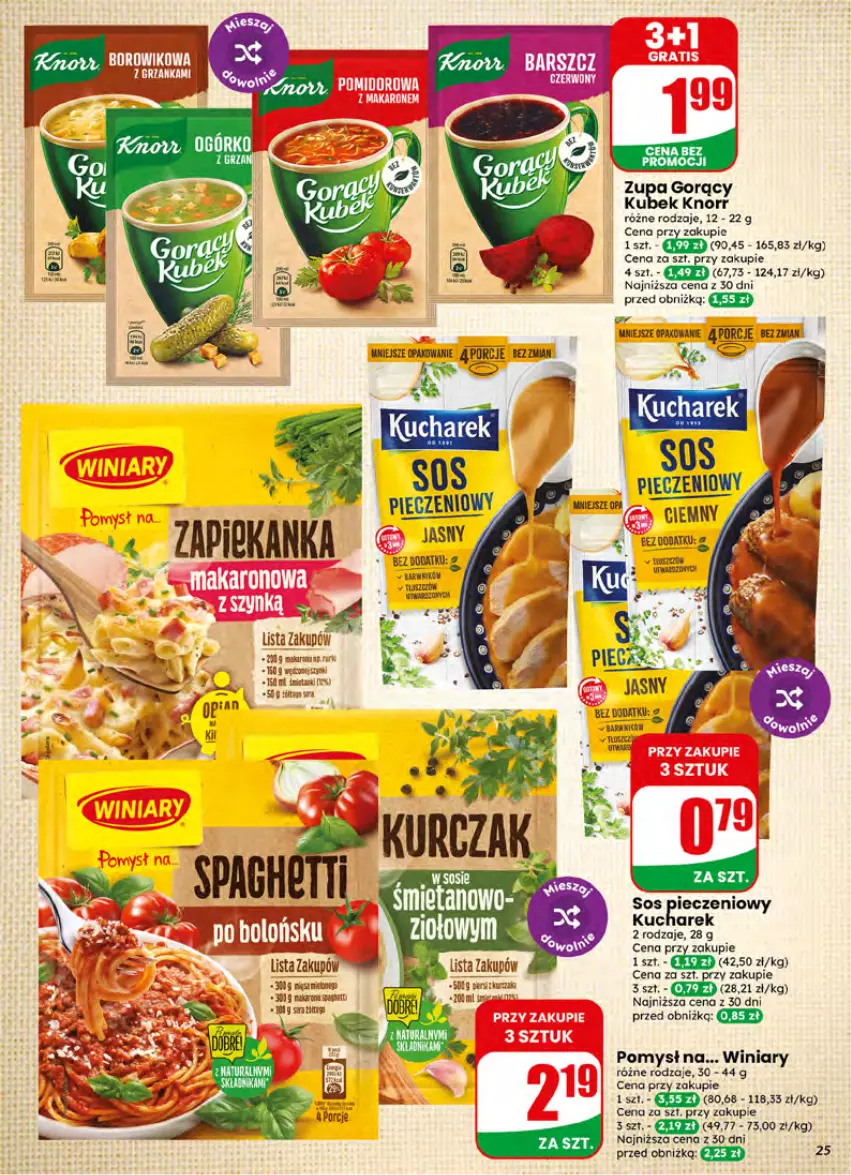 Gazetka promocyjna Dino - Gazetka 26 / 2026 - ważna 24.06 do 30.06.2026 - strona 25 - produkty: Kucharek, Kurczak, Piec, Por, Sos, Sos pieczeniowy, Winiary, Zapiekanka