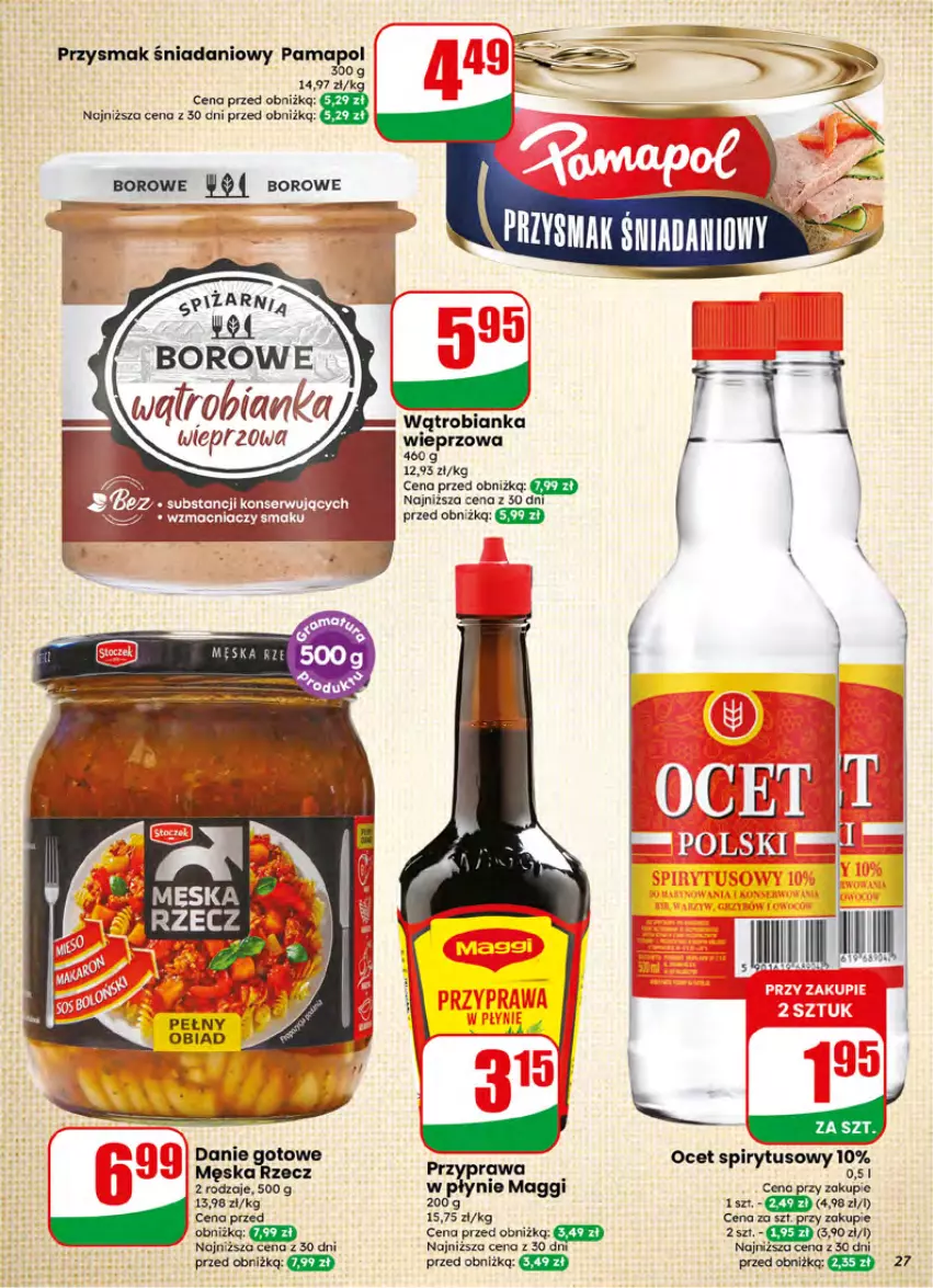Gazetka promocyjna Dino - Gazetka 26 / 2026 - ważna 24.06 do 30.06.2026 - strona 27 - produkty: Bianka, Danie gotowe, Danio, Maggi, Ocet