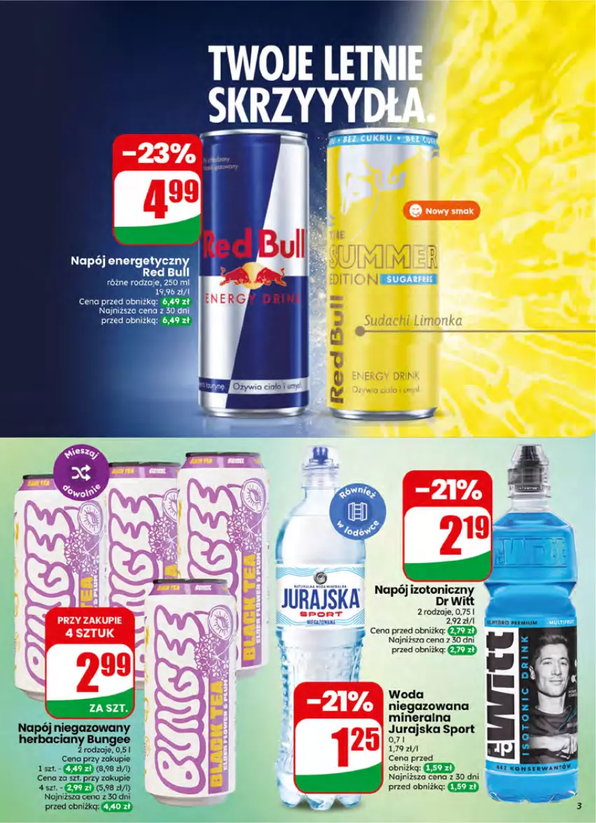 Gazetka promocyjna Dino - Gazetka 26 / 2026 - ważna 24.06 do 30.06.2026 - strona 3 - produkty: Napój, Napój izotoniczny, Por, Red Bull, Sport, Woda