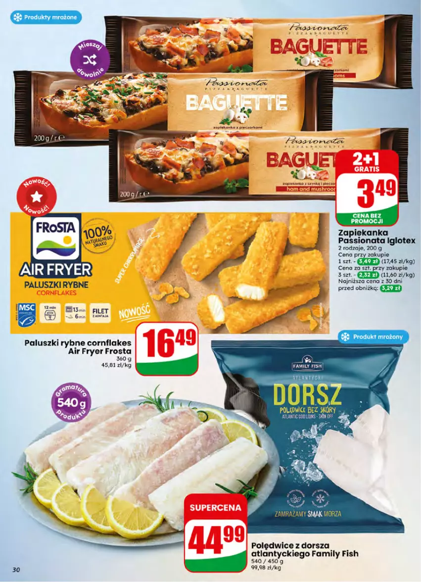 Gazetka promocyjna Dino - Gazetka 26 / 2026 - ważna 24.06 do 30.06.2026 - strona 30 - produkty: Dorsz, Ego Family, Fa, Frosta, LG, Paluszki rybne, Piec, Produkty mrożone, Zapiekanka