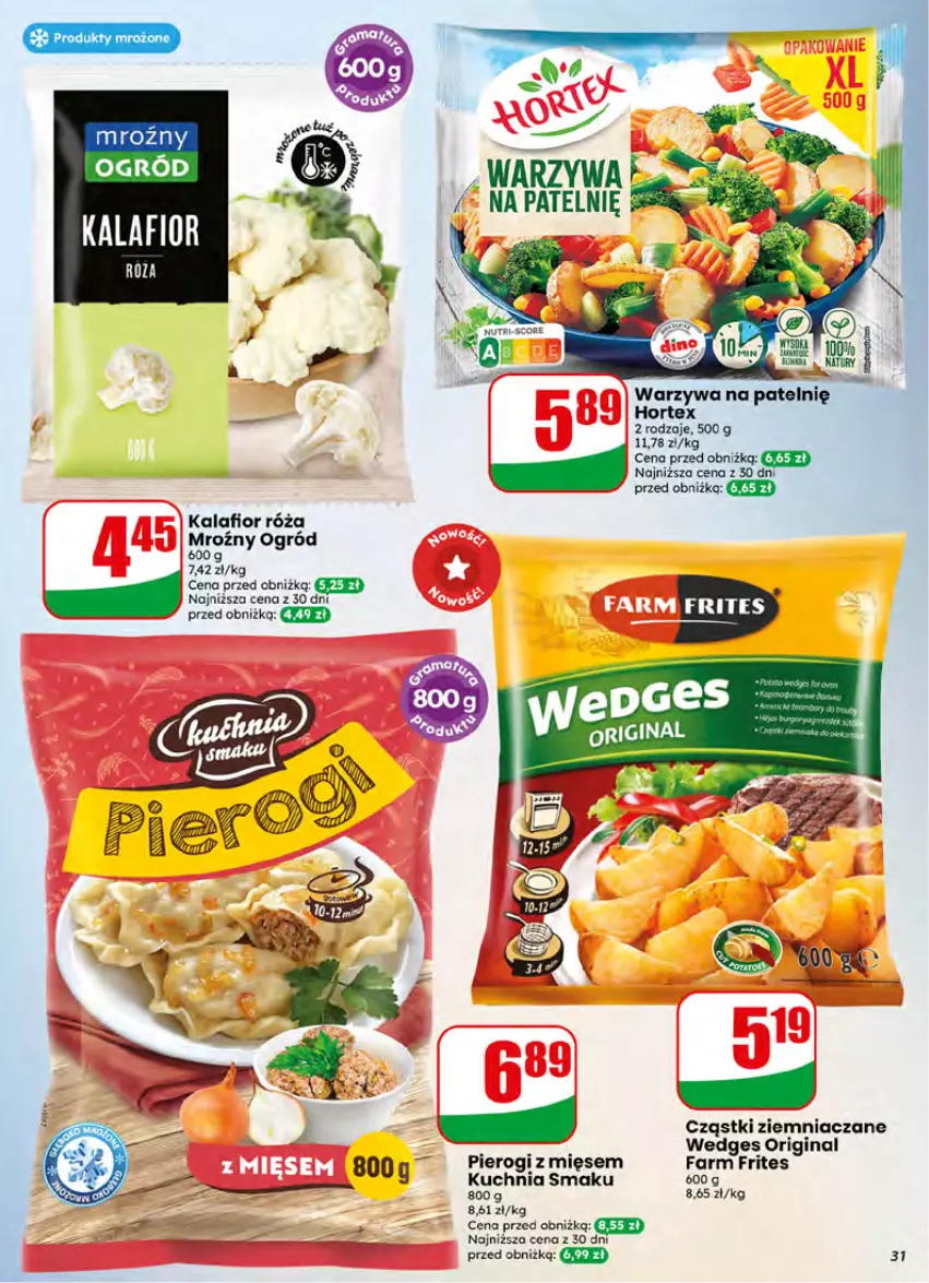 Gazetka promocyjna Dino - Gazetka 26 / 2026 - ważna 24.06 do 30.06.2026 - strona 31 - produkty: Fa, Gin, Hortex, Kalafior, Kuchnia, Ogród, Pierogi, Produkty mrożone, Róża, Warzywa