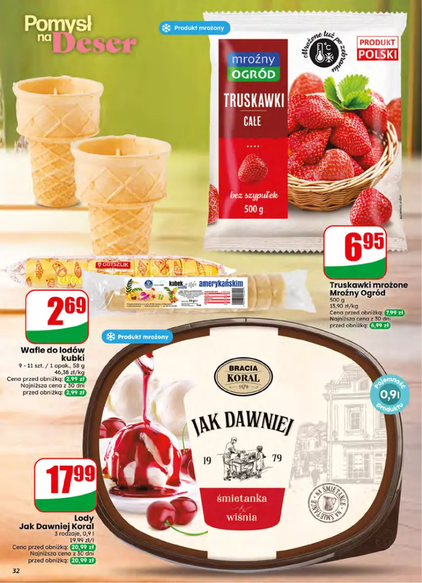 Gazetka promocyjna Dino - Gazetka 26 / 2026 - ważna 24.06 do 30.06.2026 - strona 32 - produkty: Ogród, Truskawki, Wafle, Wafle do lodów