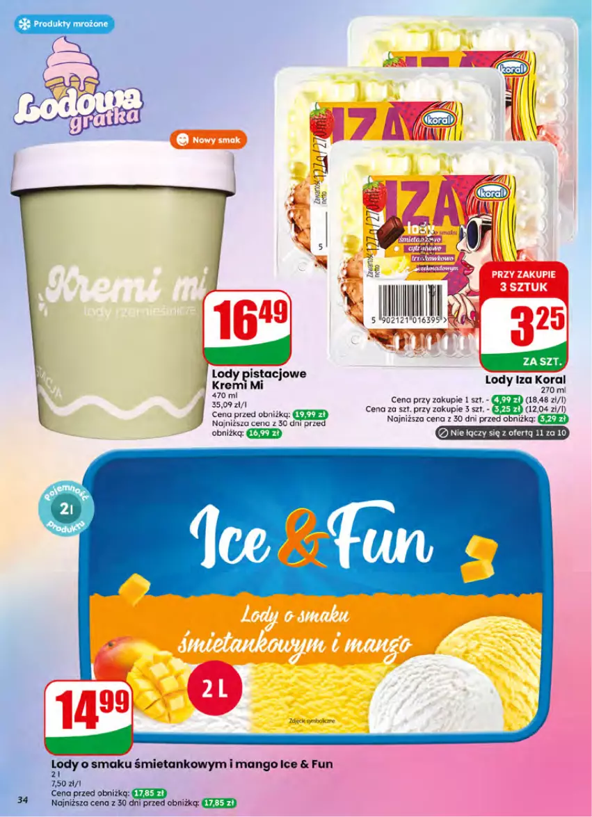Gazetka promocyjna Dino - Gazetka 26 / 2026 - ważna 24.06 do 30.06.2026 - strona 34 - produkty: Lody, Mango, Produkty mrożone