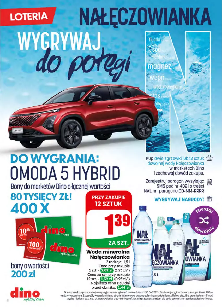 Gazetka promocyjna Dino - Gazetka 26 / 2026 - ważna 24.06 do 30.06.2026 - strona 4 - produkty: Gin, Kosz, Nałęczowianka, Ryż, Woda, Woda mineralna