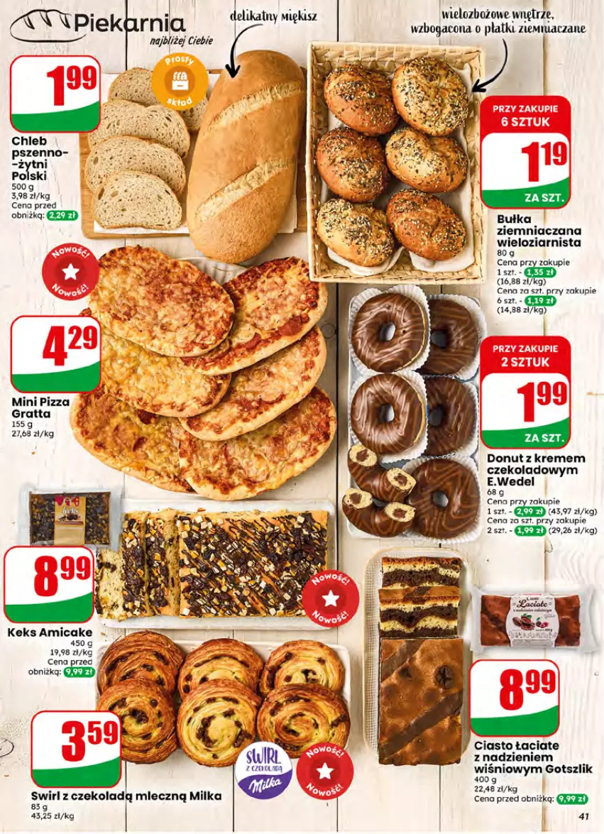 Gazetka promocyjna Dino - Gazetka 26 / 2026 - ważna 24.06 do 30.06.2026 - strona 41 - produkty: Amica, Bułka, Chleb, Donut, Gra, JBL, Milka, Pizza
