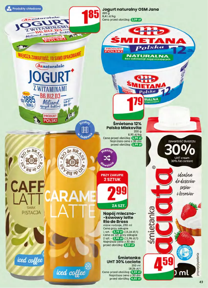Gazetka promocyjna Dino - Gazetka 26 / 2026 - ważna 24.06 do 30.06.2026 - strona 43 - produkty: Fa, Jogurt, Jogurt naturalny, Miecz, Napój