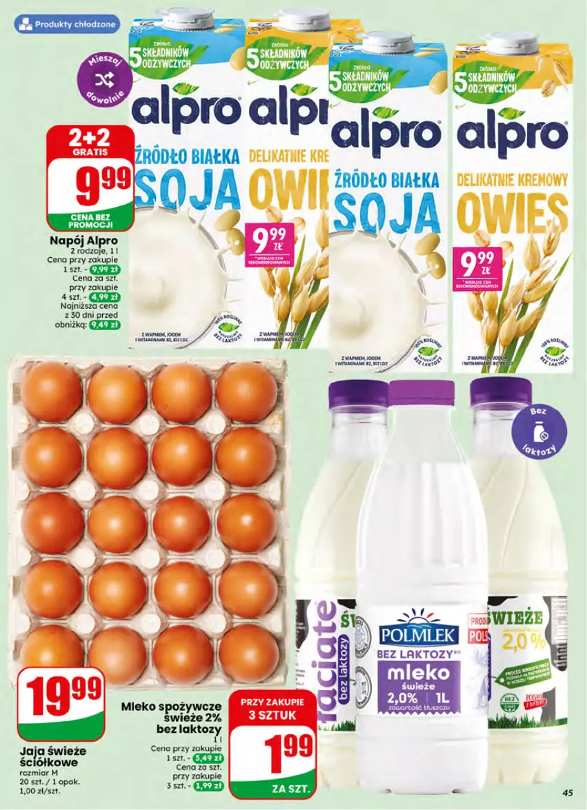 Gazetka promocyjna Dino - Gazetka 26 / 2026 - ważna 24.06 do 30.06.2026 - strona 45 - produkty: Alpro, Jaja, Mleko, Napój