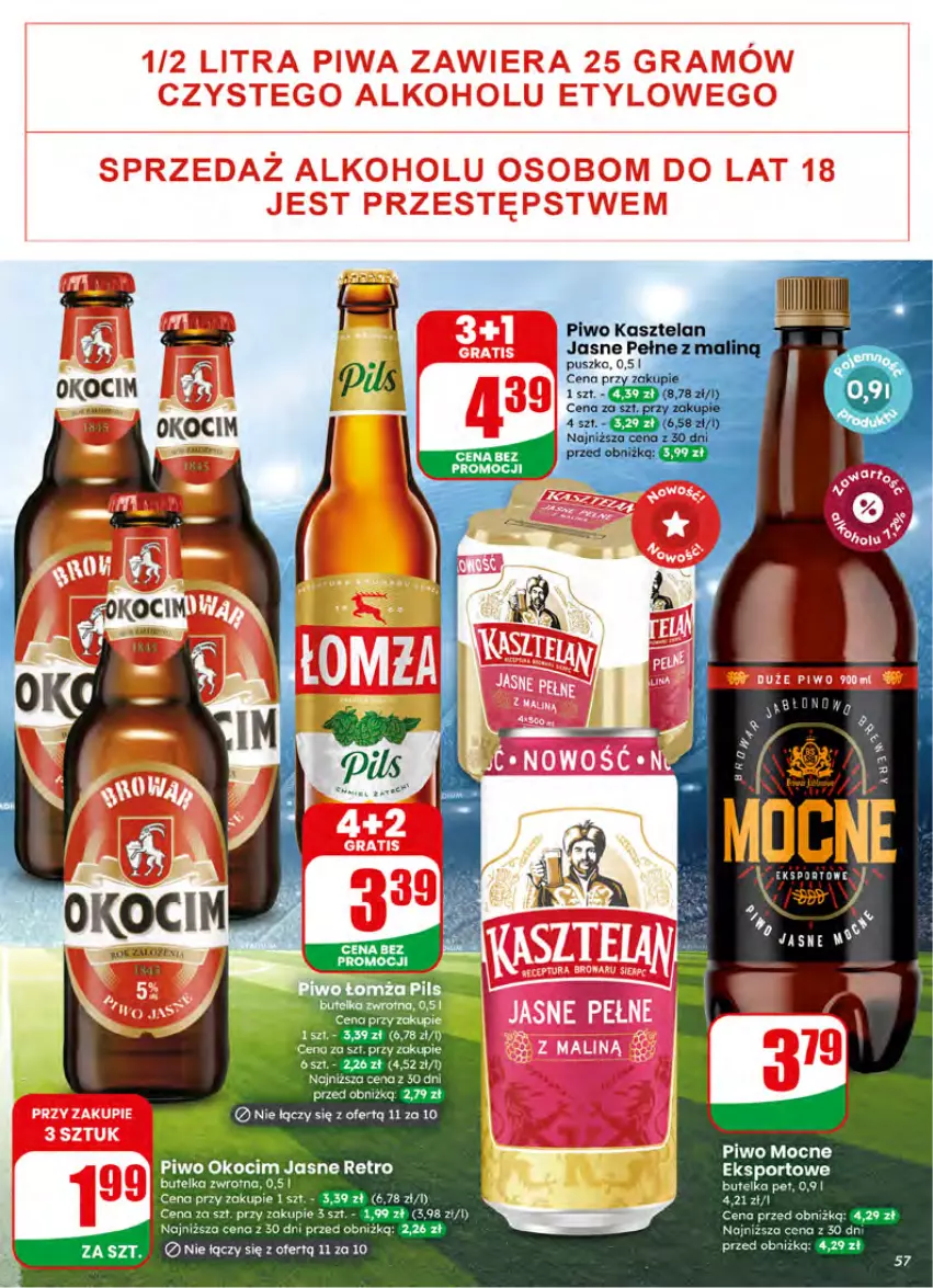 Gazetka promocyjna Dino - Gazetka 26 / 2026 - ważna 24.06 do 30.06.2026 - strona 57 - produkty: Kasztelan, Koc, Okocim, Piwo, Por, Sport