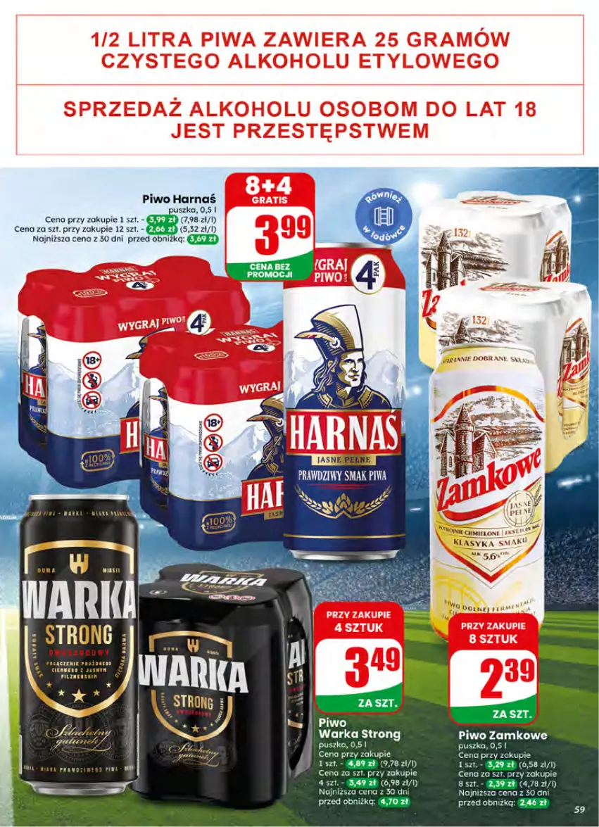 Gazetka promocyjna Dino - Gazetka 26 / 2026 - ważna 24.06 do 30.06.2026 - strona 59 - produkty: Harnaś, Piwo, Warka