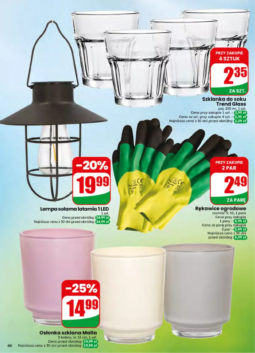 Gazetka promocyjna Dino - Gazetka 26 / 2026 - ważna 24.06 do 30.06.2026 - strona 66 - produkty: Lampa, LANA, Latarnia, Osłonka, Por, Rękawice, Sok, Szklanka