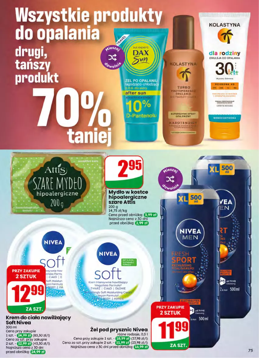 Gazetka promocyjna Dino - Gazetka 26 / 2026 - ważna 24.06 do 30.06.2026 - strona 75 - produkty: Emulsja, Gin, Mydło, Nivea