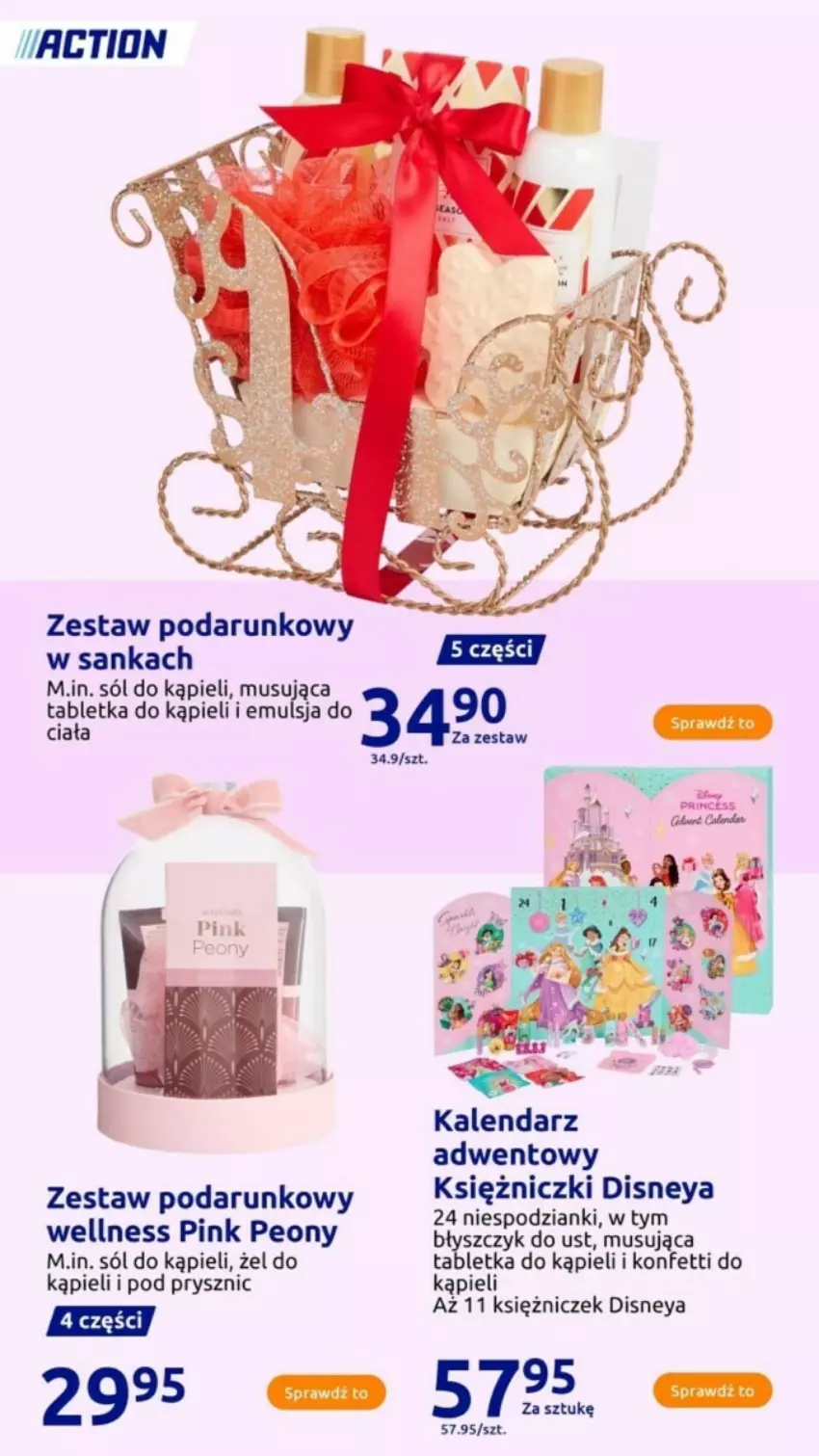 Gazetka promocyjna Action - ważna 06.11 do 12.11.2024 - strona 25 - produkty: Disney, Emulsja, Kalendarz, Kalendarz adwentowy, Mus, Sól, Sól do kąpieli, Tablet