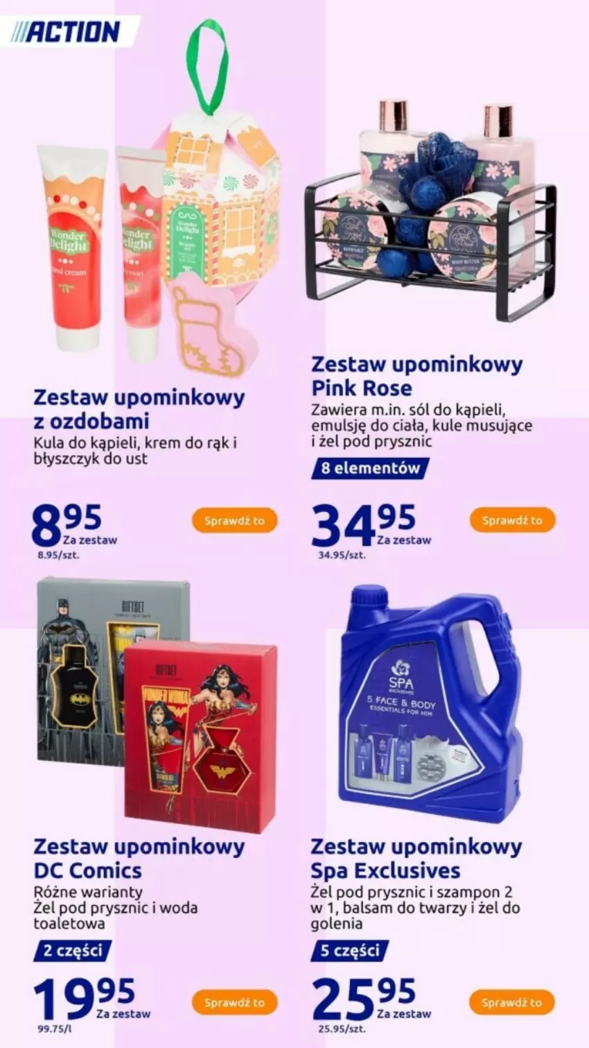 Gazetka promocyjna Action - ważna 06.11 do 12.11.2024 - strona 28 - produkty: Błyszczyk do ust, Krem do rąk, Kula do kąpieli, Mus, Ozdoba, Sól, Sól do kąpieli, Szampon, Woda, Woda toaletowa