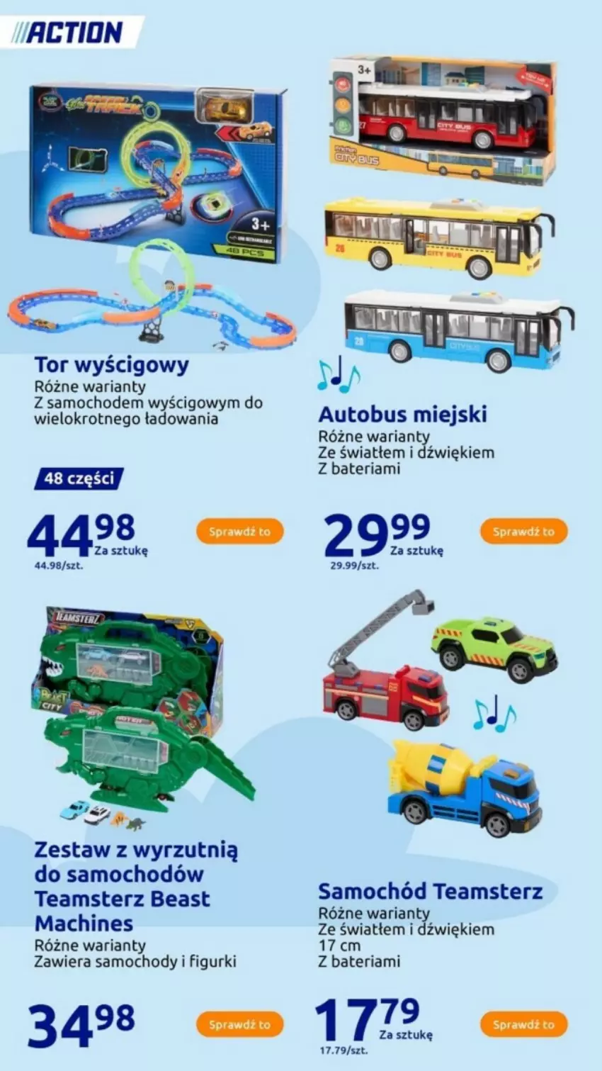 Gazetka promocyjna Action - ważna 06.11 do 12.11.2024 - strona 8 - produkty: Autobus, Bateria, Samochód, Tor wyścigowy