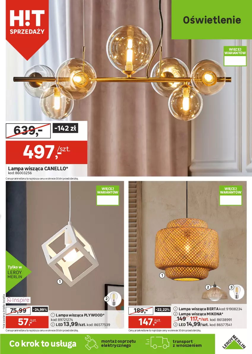 Gazetka promocyjna Leroy Merlin - Gazetka Leroy Merlin - ważna 28.01 do 24.02.2026 - strona 23 - produkty: Dywan, Lack, Lampa, Lampa wisząca, Por, Sport, Tran