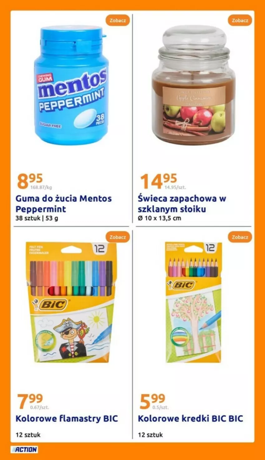 Gazetka promocyjna Action - ważna 25.12 do 31.12.2024 - strona 13 - produkty: BIC, Flamastry, Guma do żucia, Mentos