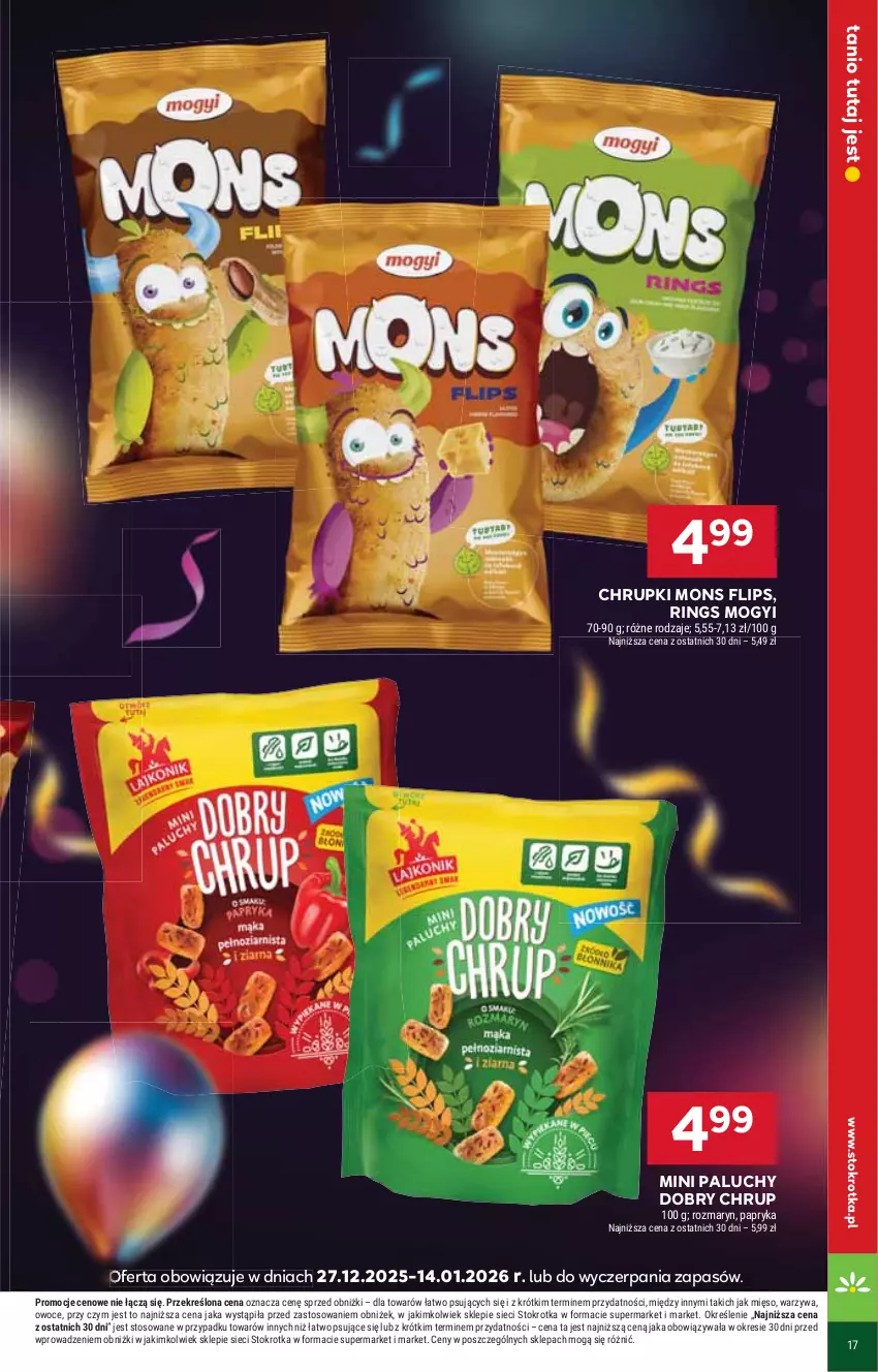Gazetka promocyjna Stokrotka - Supermarket - ważna 08.01 do 14.01.2026 - strona 19 - produkty: Chrupki, Mięso, Owoce, Papryka, Warzywa