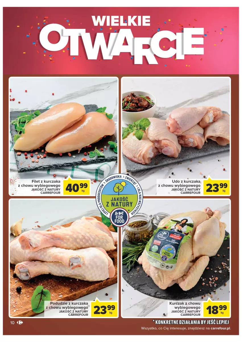 Gazetka promocyjna Carrefour - Gazetka Wielkie otwarcie Market Łomża - ważna 08.06 do 13.06.2022 - strona 10 - produkty: Kret, Kurczak, Podudzie z kurczaka, Udo z kurczaka