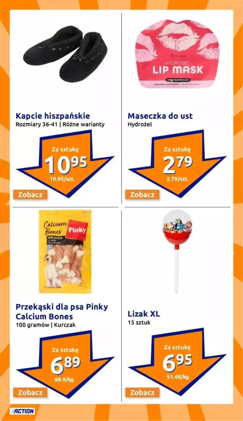 Gazetka promocyjna Action - ważna 22.01 do 28.01.2025 - strona 14 - produkty: Calcium, Gra, Kapcie, Kurczak, Przekąski dla psa