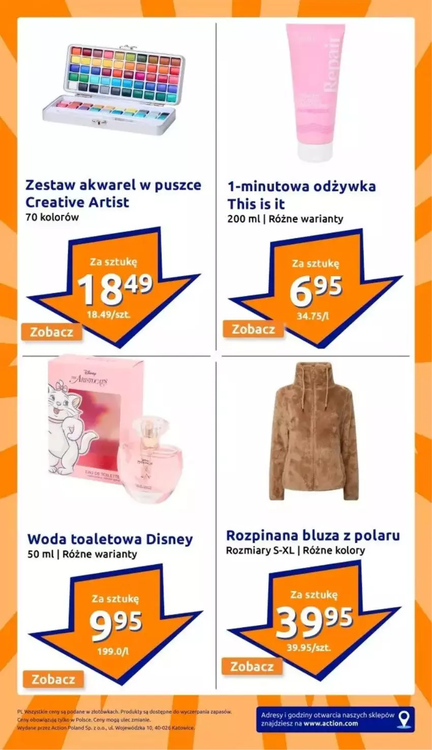 Gazetka promocyjna Action - ważna 22.01 do 28.01.2025 - strona 22 - produkty: Bluza, Disney, Dres, Odżywka, Woda, Woda toaletowa