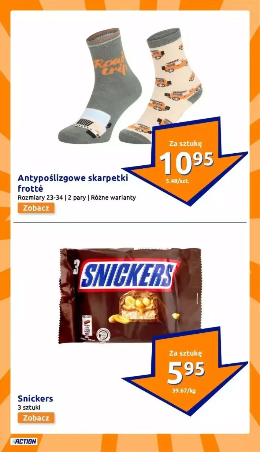 Gazetka promocyjna Action - ważna 22.01 do 28.01.2025 - strona 9 - produkty: Karp, Skarpetki, Snickers