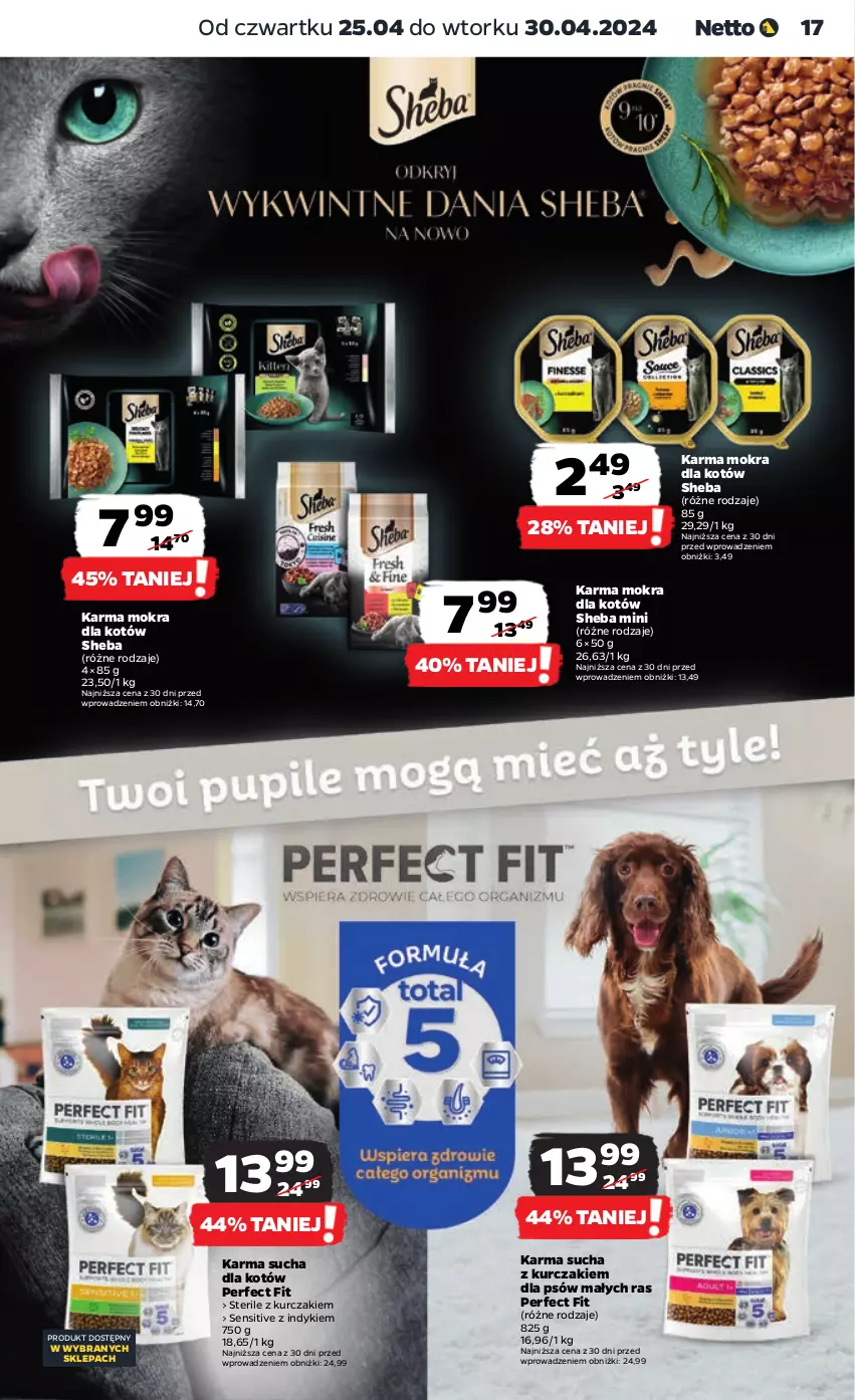 Gazetka promocyjna Netto - Od Czwartku - ważna 25.04 do 30.04.2024 - strona 17 - produkty: Karma mokra dla kotów, Kurczak, Sheba