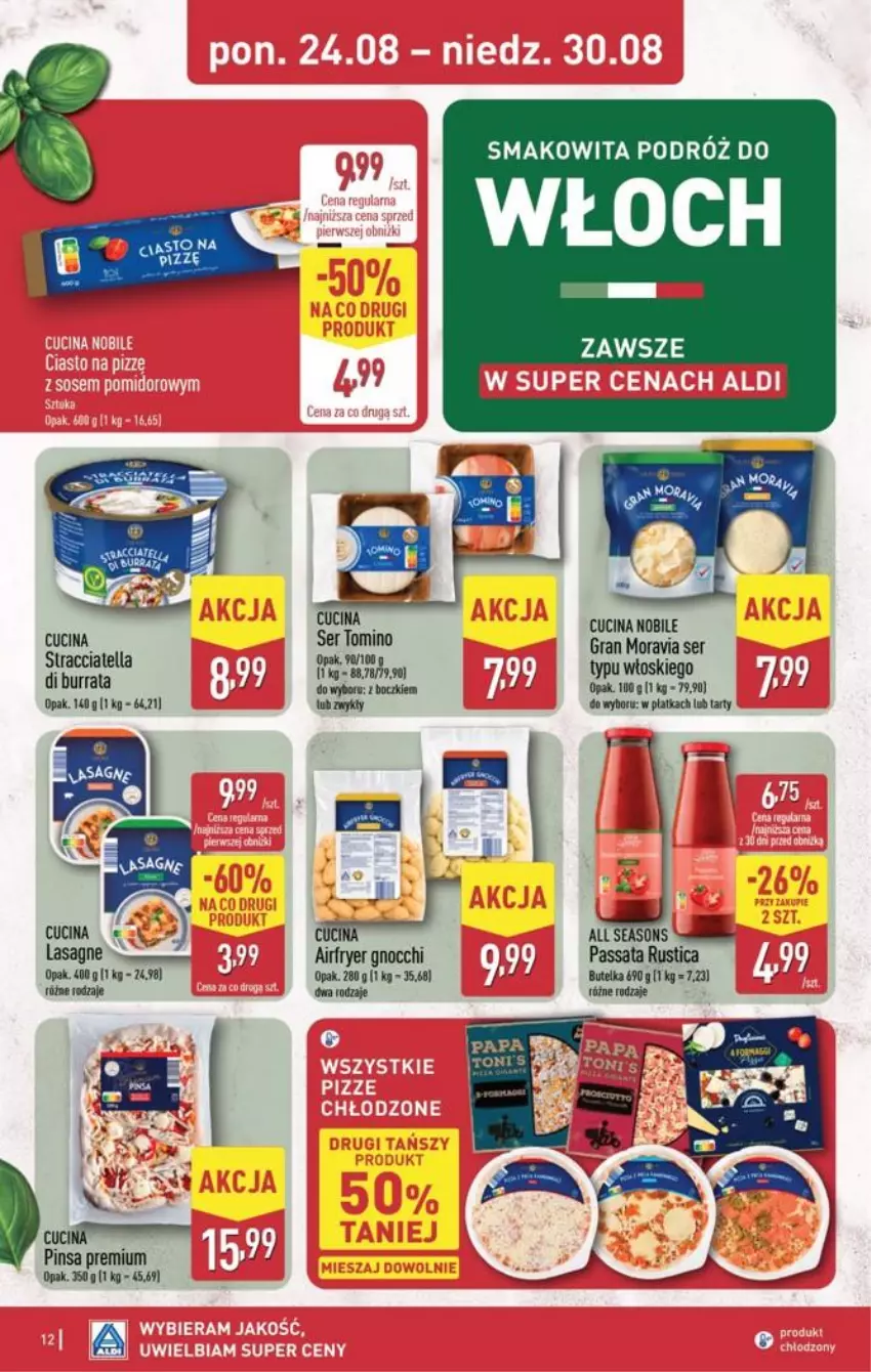 Gazetka promocyjna Aldi - Pełna oferta - ważna 24.08 do 30.08.2026 - strona 12 - produkty: All Seasons, Gnocchi, Gra, Lasagne, Rust, Ser, Smakowita