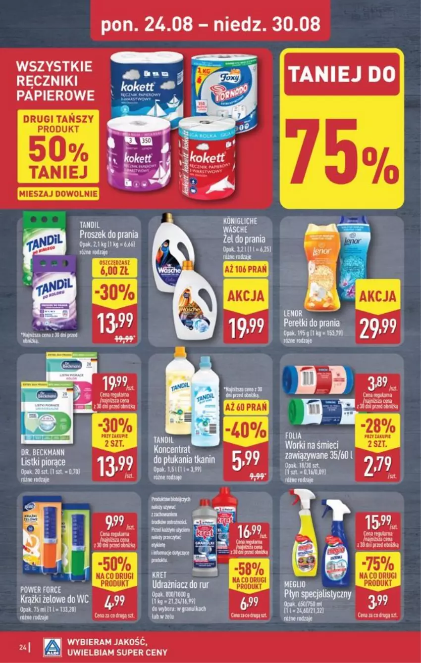 Gazetka promocyjna Aldi - Pełna oferta - ważna 24.08 do 30.08.2026 - strona 24 - produkty: Fa, Gala, Gra, Papier, Proszek do prania, Pur