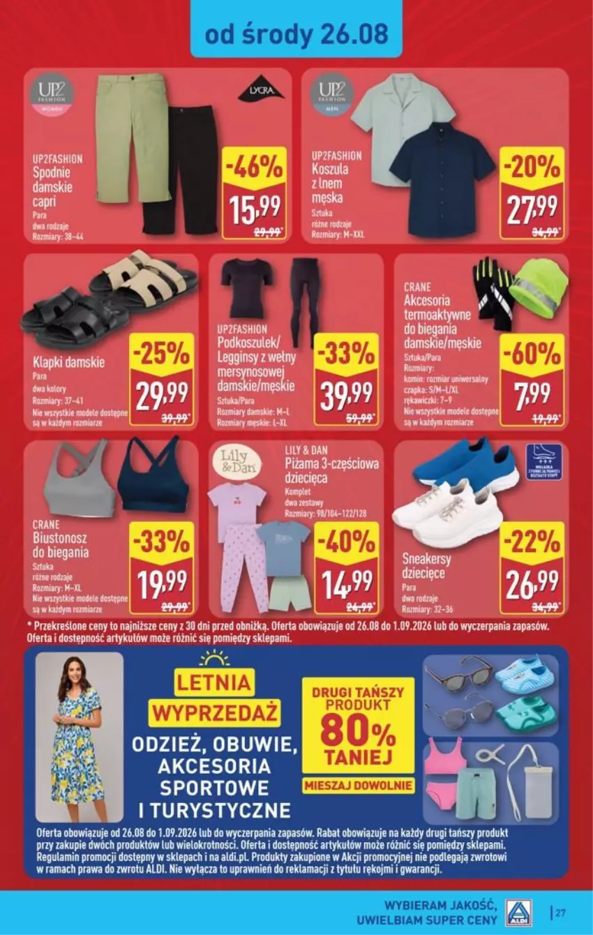 Gazetka promocyjna Aldi - Pełna oferta - ważna 24.08 do 30.08.2026 - strona 27 - produkty: Obuwie, Por, Rama, Sport
