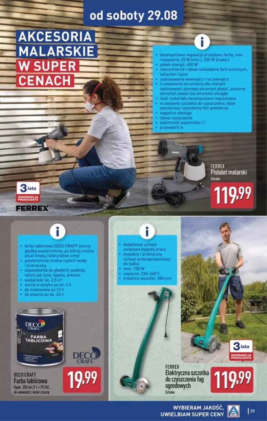 Gazetka promocyjna Aldi - Pełna oferta - ważna 24.08 do 30.08.2026 - strona 39 - produkty: Pistolet