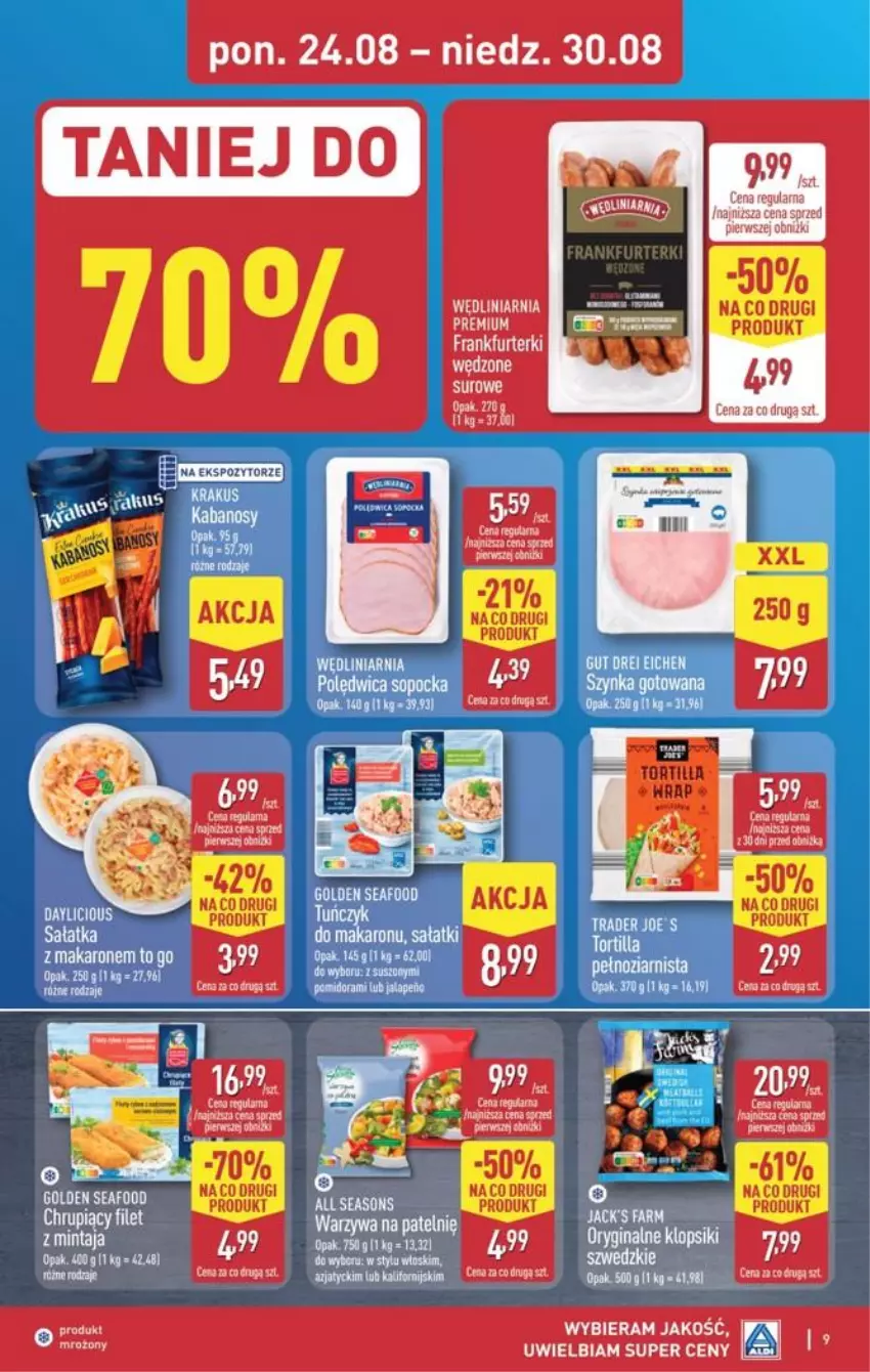 Gazetka promocyjna Aldi - Pełna oferta - ważna 24.08 do 30.08.2026 - strona 9 - produkty: Dell, Fa, Mintaj, Sałat, Sałatka, Ser, Warzywa